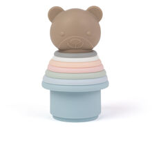 Teddykompaniet Stapelleksak Nalle, Silikon - Brown - 27 CM