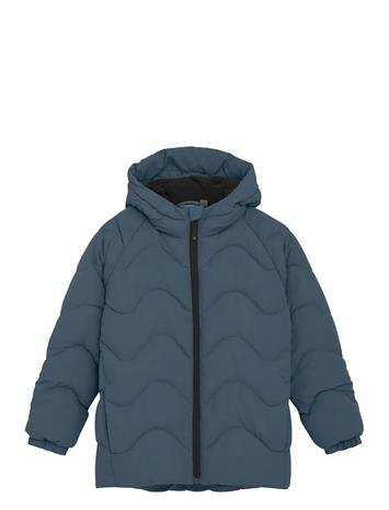 Color Kids Jacket W. Hood - Quilt - Blue - 140