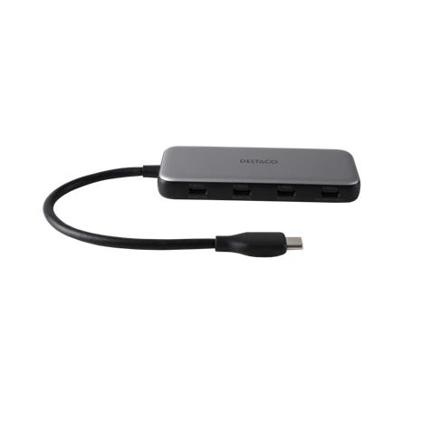 USB-C hub, 5 Gbps, 4x USB-C, PD input 100 W