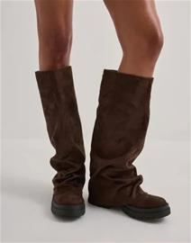 Nelly - Ruskea - High Shaft Scrunch Boot
