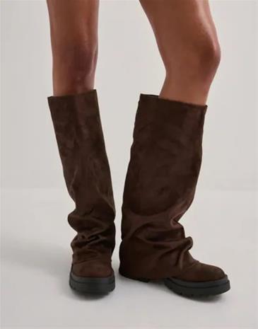 Nelly - Ruskea - High Shaft Scrunch Boot