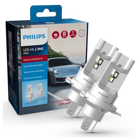 Led-polttimo, H4, Ultinon Pro9200, pari, Philips