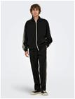 ONLY & SONS ONLY & SONS Onsriber Rlx Ls Zip Stripe Track Sweat - Black - XXL