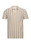 Lindbergh Striped Piqué Polo Shirt S/S - White - XXXL