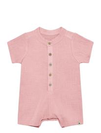 Huttelihut Playsuit Ss Muslin - Pink - 86