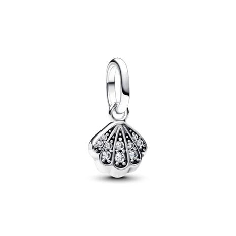 Pandora Sparkling Shell Mini Dangle Charm hela 793855C01