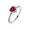 Pandora Timeless Ring Non-stackable Sparkling Red Elevated Heart sormus 198421C02-52 – kuva 2
