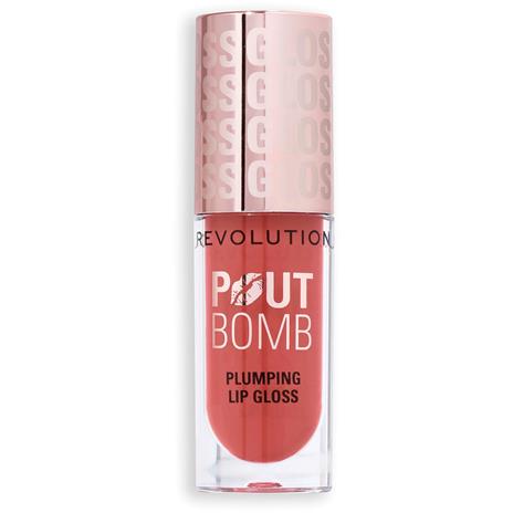 Makeup Revolution Pout Bomb Plumping Gloss 4,6 ml - Melba Warm Pe – kuva 5/8