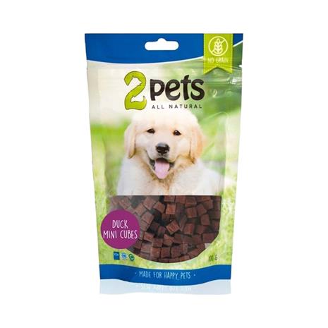 2 pets Dogsnack MiniCubes Duck 100 g