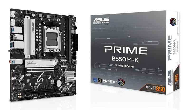 ASUS PRIME B850M-K Emolevy - AMD B850 - AMD AM5 socket - DDR5 RAM - Micro-ATX