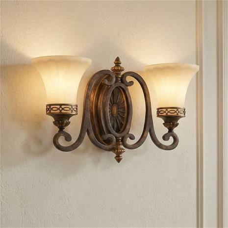 Elstead Lighting Salin seinävalaisin (Pähkinä)