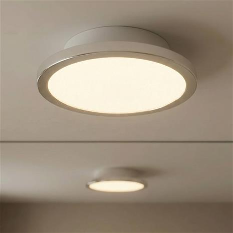 LIGHTME-LED-kattovalaisin Aqua Ø14,7cm, kromi