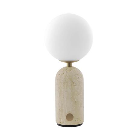 Globen Lighting Torrano pöytälamppu kannettava Beige travertiini