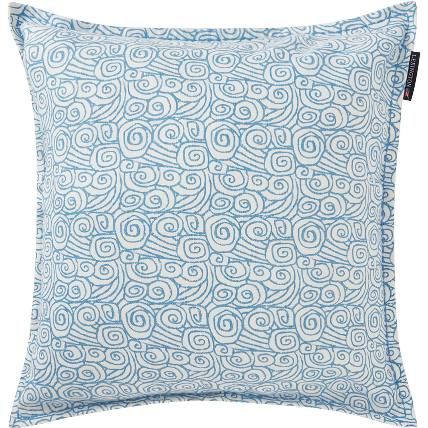Lexington Waves Tyynynpäällinen 50x50 Cm Valkoinen/ - Koristetyynyt & Suojukset Puuvilla Sininen - 12424113-1600-SH25
