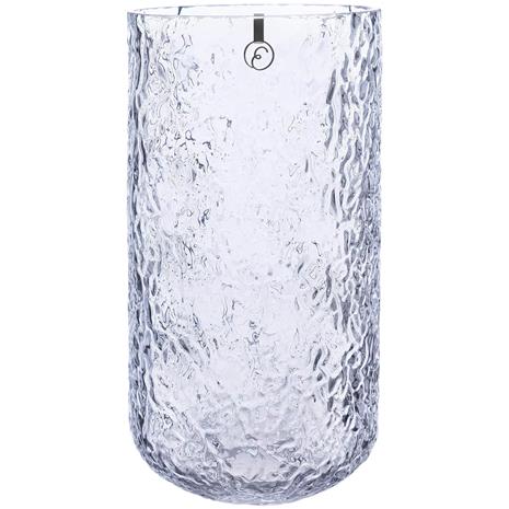 Glasvas 25 cm, mönstrat glas