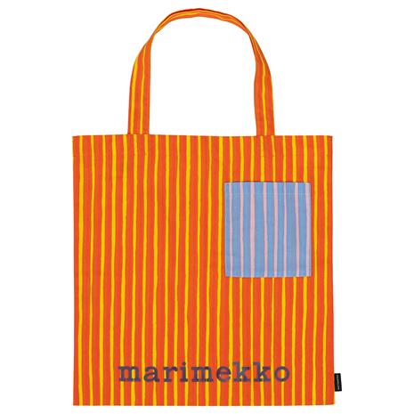 Marimekko Piccolo kangaskassi Oranssi, taskulla, 43x44