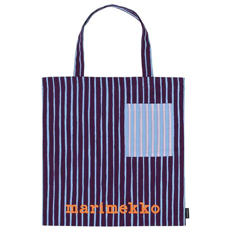 Marimekko Piccolo kangaskassi Lila, taskulla, 43x44