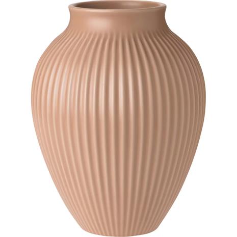 Knabstrup Keramik - Ripple Maljakko 20 cm Dusty Rose