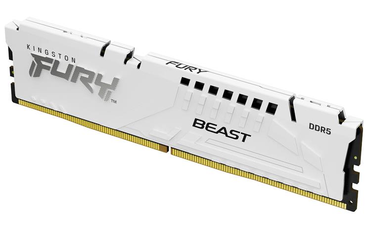 Kingston FURY Beast DDR5-6000 - 16GB - CL36 - Single Channel (1 pcs) - AMD EXPO - Valkoinen