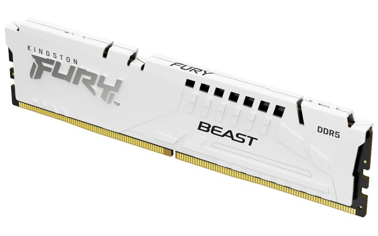 Kingston FURY Beast DDR5-6000 - 16GB - CL36 - Single Channel (1 pcs) - AMD EXPO - Valkoinen
