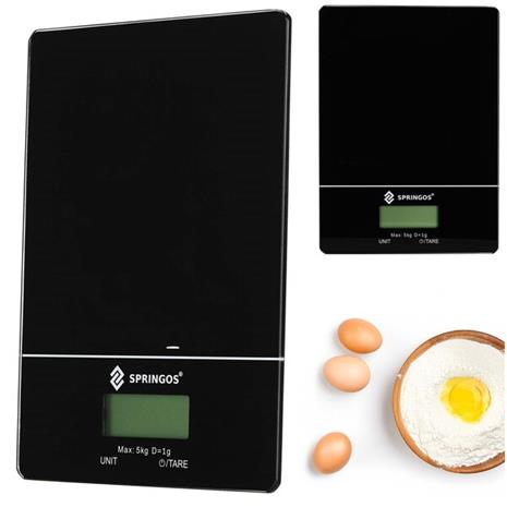 Elektroninen keittiövaaka LCD-näytöllä Springos HA7569