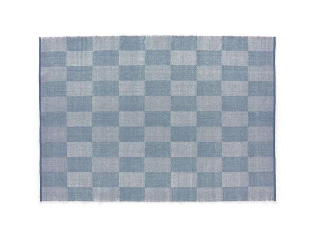 HAY - Check Rug 170 x 240 cm - Light blue
