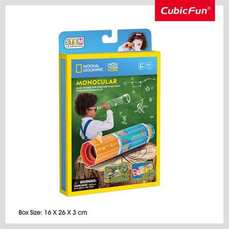 Cubic Fun 3D Puzzle National Geographic STEM Monocular 3D Palapeli
