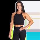 Performance Crop-Halter Toppi Musta
