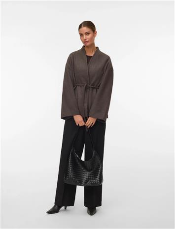 Vero Moda Awsijina Ls V-Neck Short Jacket Noos - Brown - XL