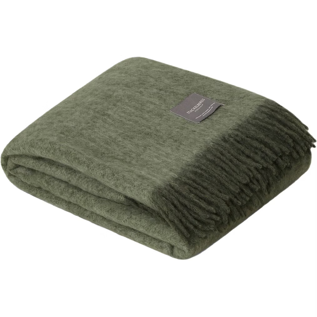 Stackelbergs Mohair Huopa 130x170 Cm Moss - Huovat & Peitteet Villa Sammaleenvihreä - 4117