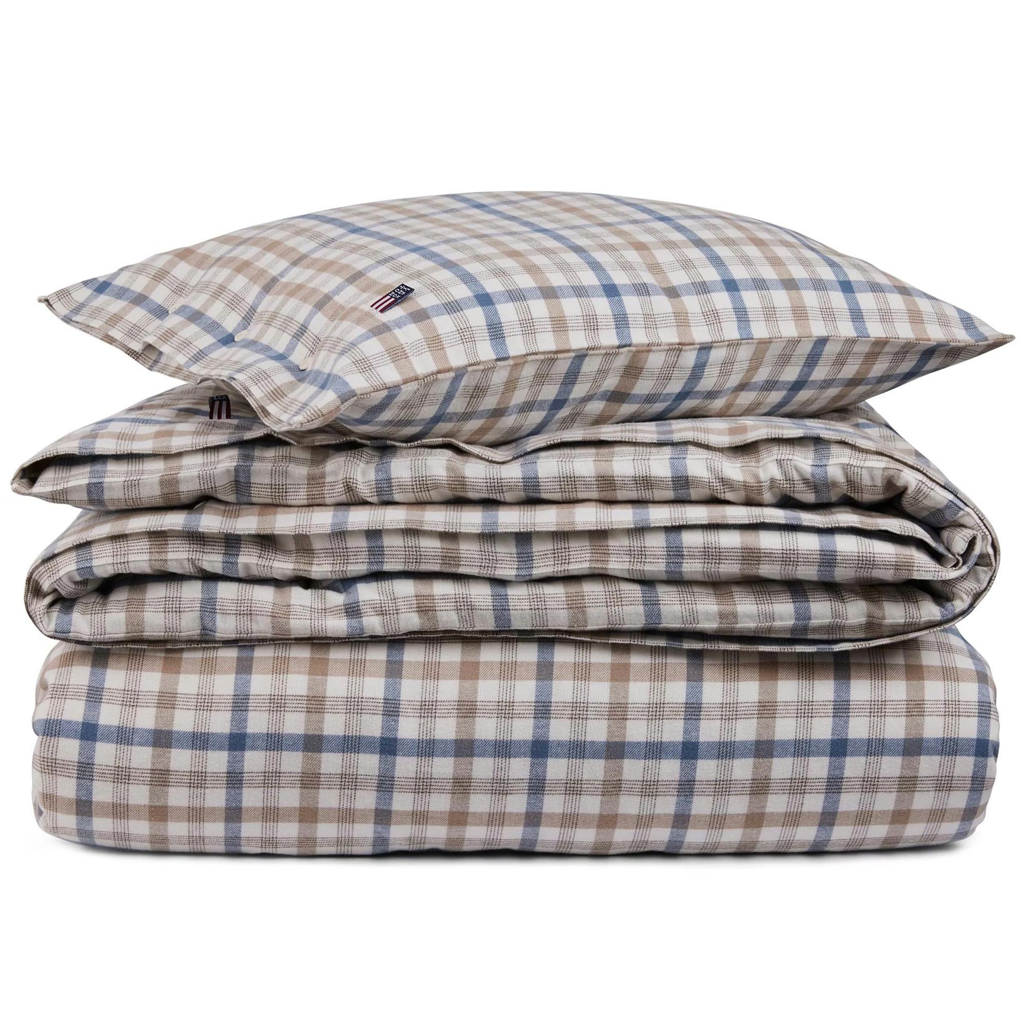 Lexington Flannel Vuodesetti 150x210 Cm + 50x60 - Vuodevaatesarjat Puuvillaflanelli Beige - 12530009-5205-S175