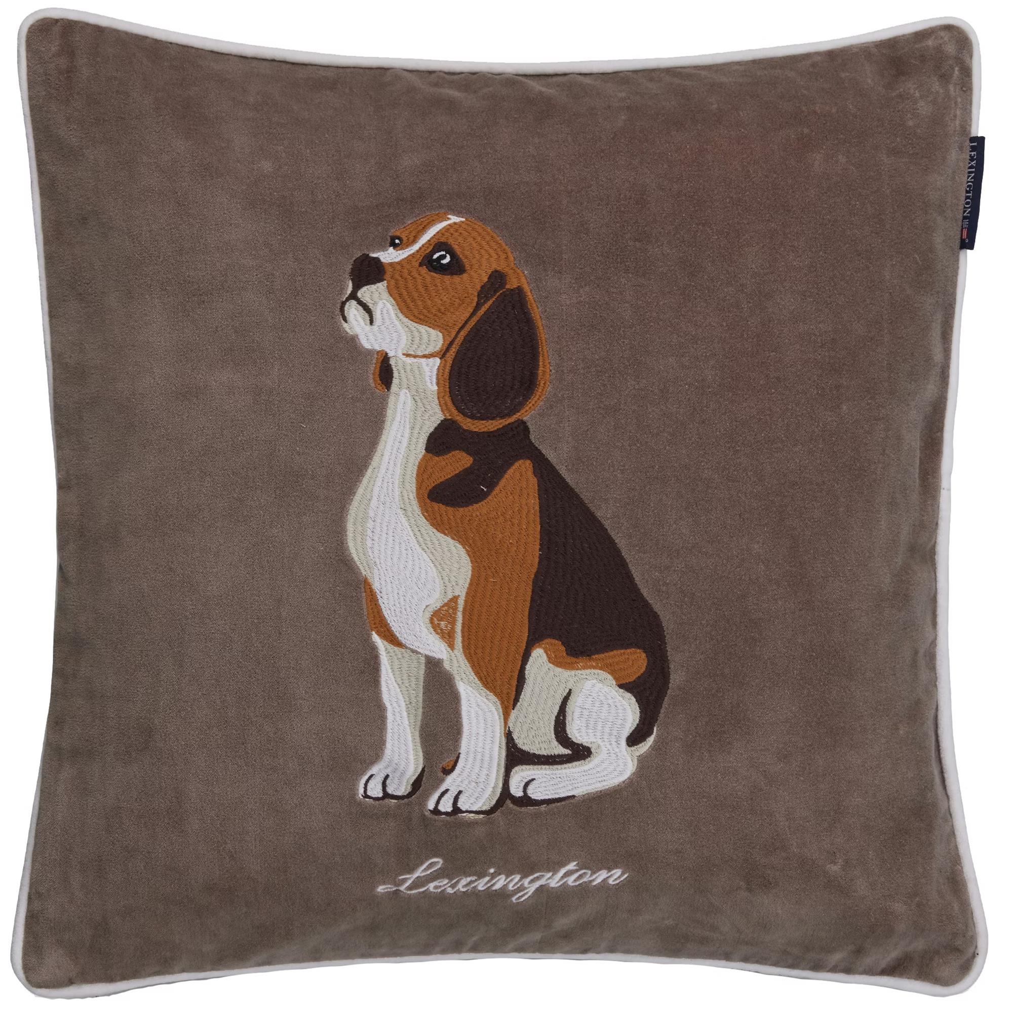 Lexington Dog Tyynynpäällinen 50x50 Cm - Koristetyynyt & Suojukset Puuvillasametti Ruskea - 12534114-1997-SH25
