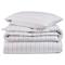 Lexington Striped Lyocell/cotton Bedding Set 220x220 Cm White/misty Blue - Vuodevaatesarjat Puuvilla Valkoinen - 12530017-1089-S305 – kuva 2