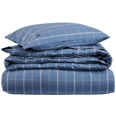 Lexington Checked Vuodesetti 220x220 + 50x60x2 Sininen - Vuodevaatesarjat Puuvillapopliini Misty blue - 12530021-5206-S305