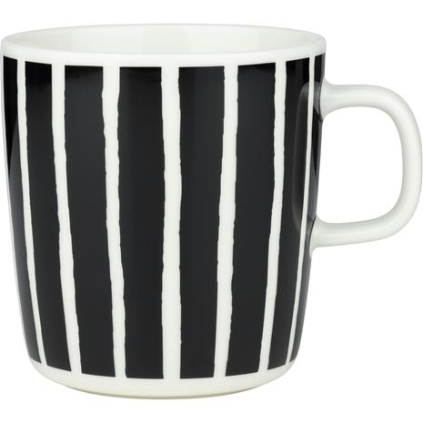 Marimekko Piccolo muki 4 dl Musta-valkoinen