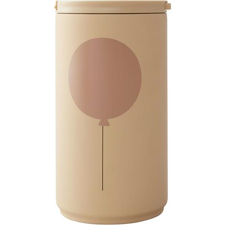 Design Letters Thermos Bottle With A Straw Beige