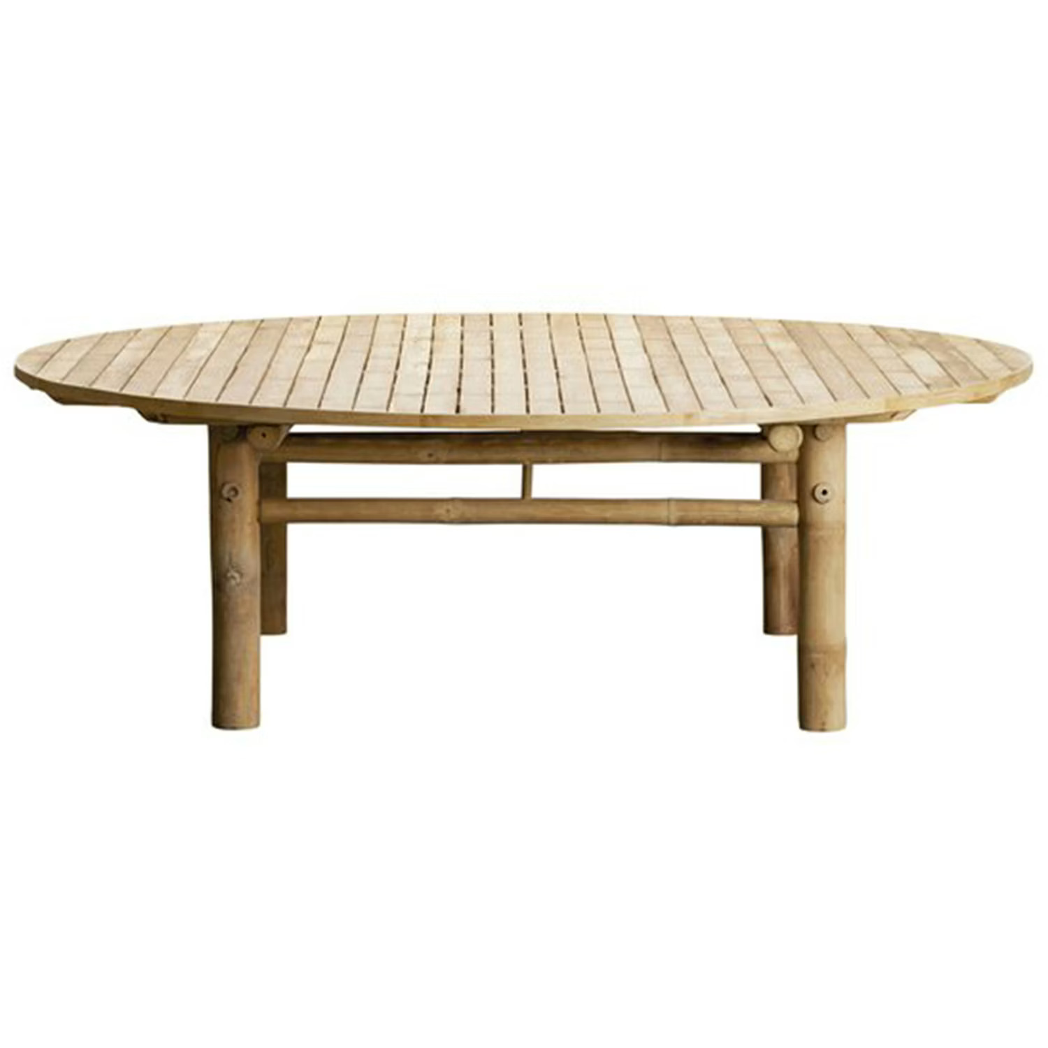 Tine K Loungepöytä ä˜140 Cm Luonnonvärinen - Sohvapöydät ulkona Bambu Luonnonvaalea - BAMTABLEO140X45