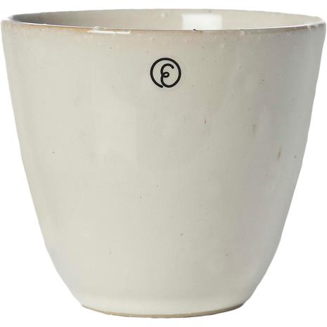 Mugg utan öra 8 cm, naturvit