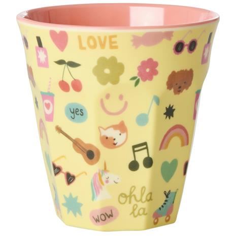 RICE kuppi 25 Cl Unicorn Love - Kahvikupit Melamiini Multi - MELCU-UNILO