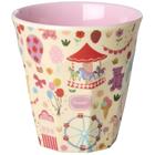 RICE kuppi 25 Cl Pink Fun Fair - Kahvikupit Melamiini Multi - MELCU-FUFAI