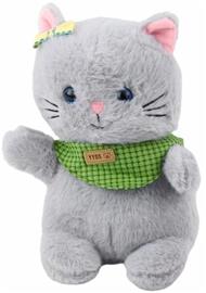 Pehmolelu Kissa, 22 cm, harmaa