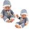 Vauvanukke harmaassa pyjamassa, 24 cm – kuva 1