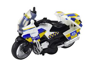 Lelu poliisimoottoripyörä valo- ja äänitehosteilla