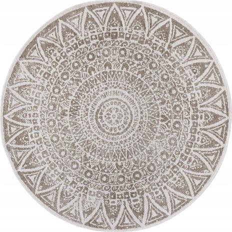 Kaksinkertainen ulko- ja sisämatto, pyöreä, 100cm, beige