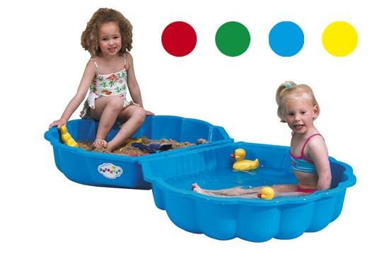Paradiso Toys 2-in-1 hiekkalaatikko, sininen, Ulkolelut