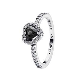 Pandora Elevated Black Heart sormus 198421C04
