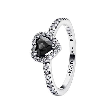 Pandora Elevated Black Heart sormus 198421C04