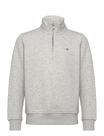 GANT Shield Half Zip Sweatshirt Tops Sweat-shirts & Hoodies Sweat-shirts Grey GANT