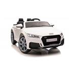 Audi TTRS yksipaikkainen sähköauto lapsille, valkoinen