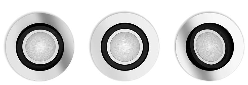 Philips Hue Milliskin Recessed Kohdevalaisin Pyöreä - Alumiini - 3-Pack